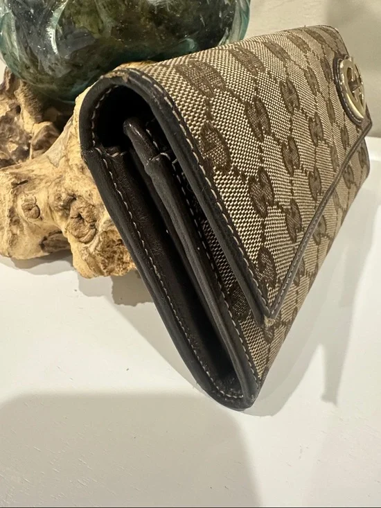 Gucci Guccisima Heart Logo Continental Wallet/Wallet on Chain With Cards - Picture 8 of 8